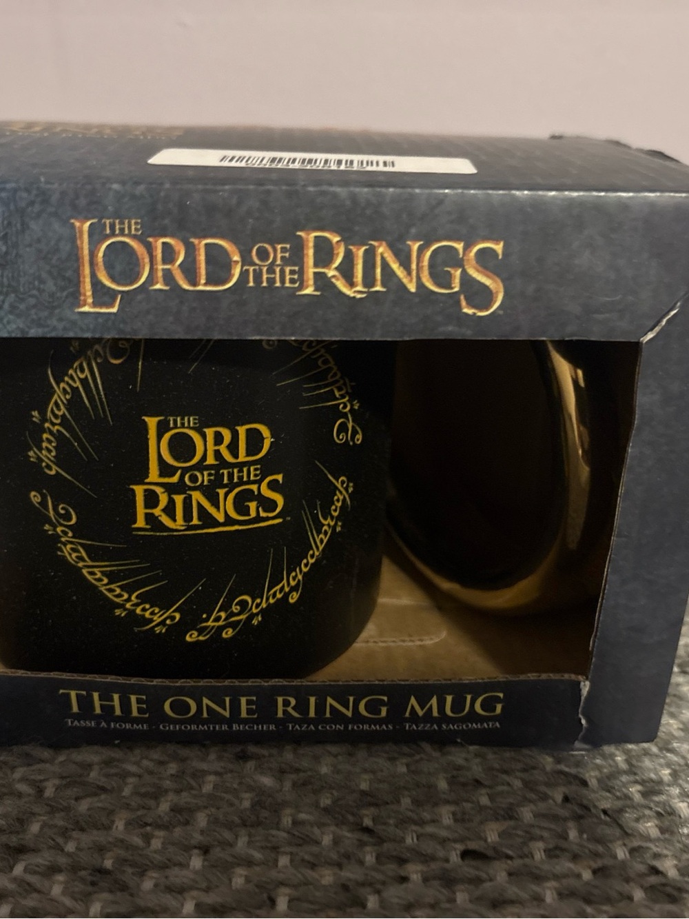 The Lord of the Rings One Ring Mug - Black with Gold Detail